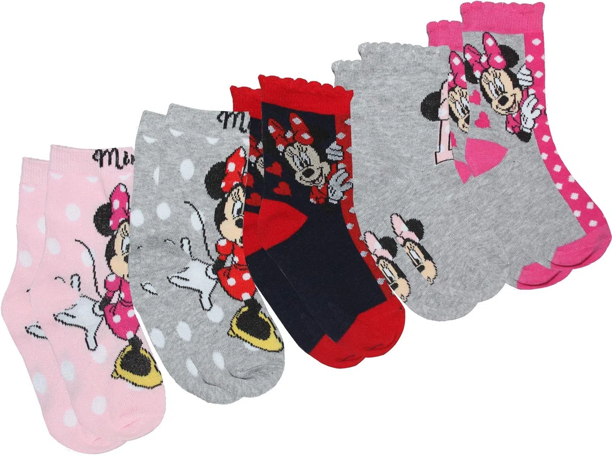 Disney Minnie Maus 5er Pack Socken 27-30