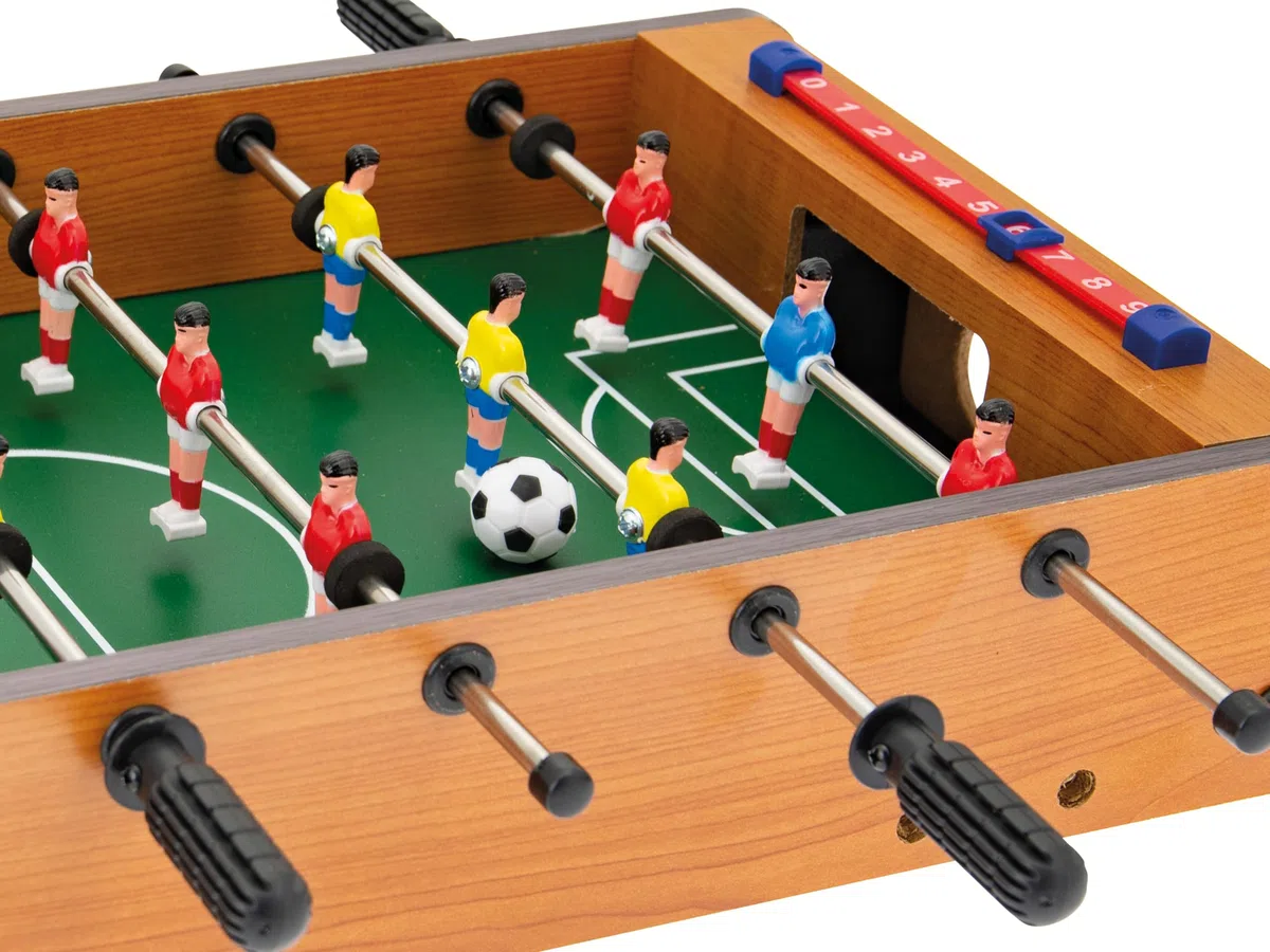 Teorema 68593 - Tischfußball aus Holz - Kompaktes Fußballspiel für Kinder und Erwachsene