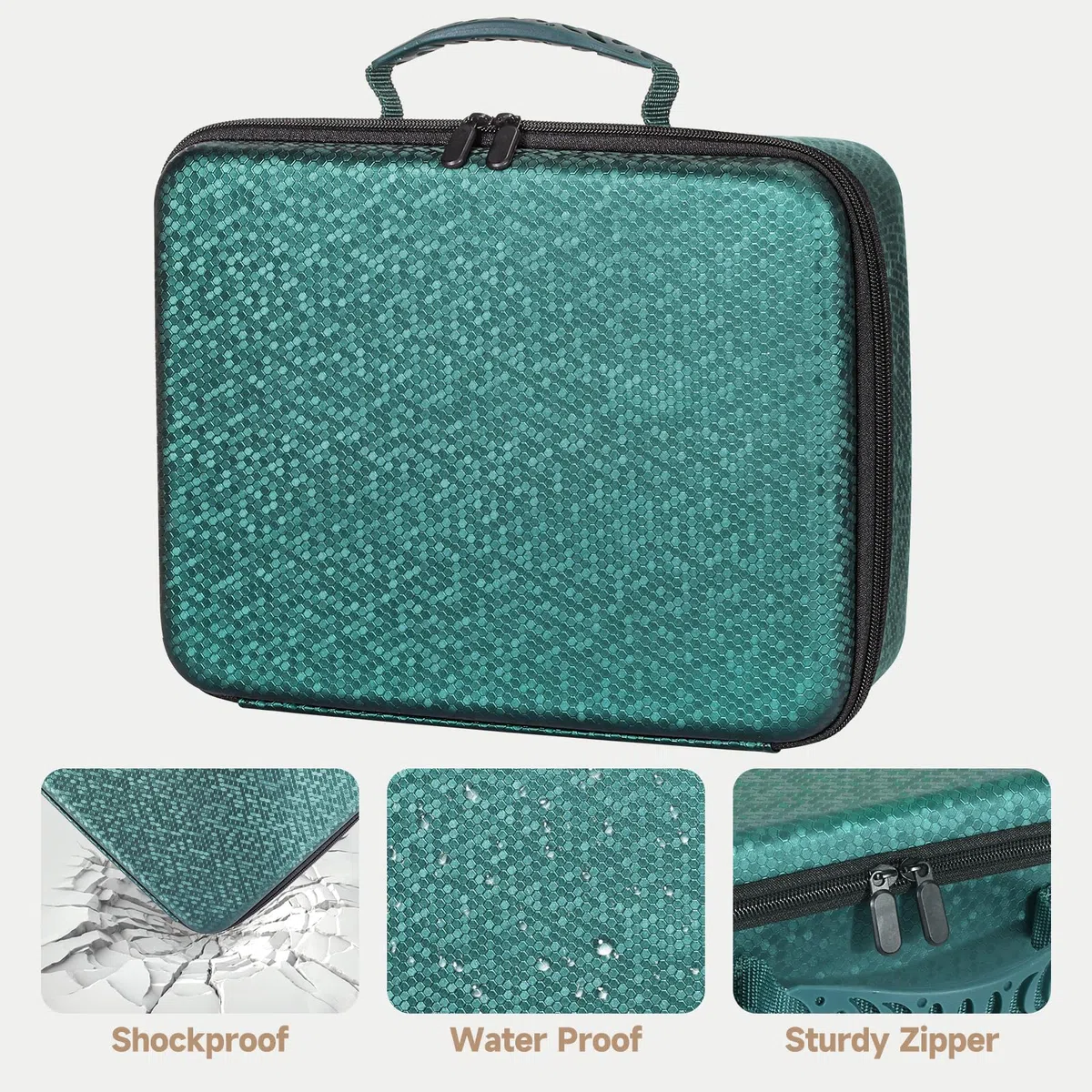 RPG Reisetasche Kompatibel mit Dungeons and Dragons Miniaturen, DND Miniaturen Aufbewahrung, Würfeletui für DND Würfel Set, Miniature Storage Travel Bag Kompatibel mit Warhammer 40k (Grün)