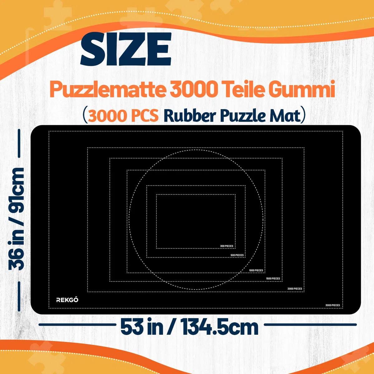 Puzzlematte 3000 2000 1500 1000 Teile, Puzzle Matte Roll, Puzzleunterlage Puzzlemappe Puzzlerolle Mat Storage Accessories für Erwachsene