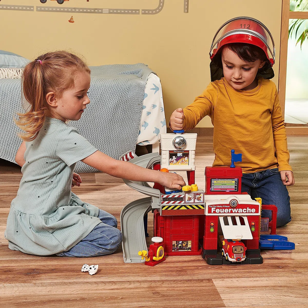 VTech TUT TUT Baby Flitzer Feuerwache - Spielset mit Feuerwehrauto
