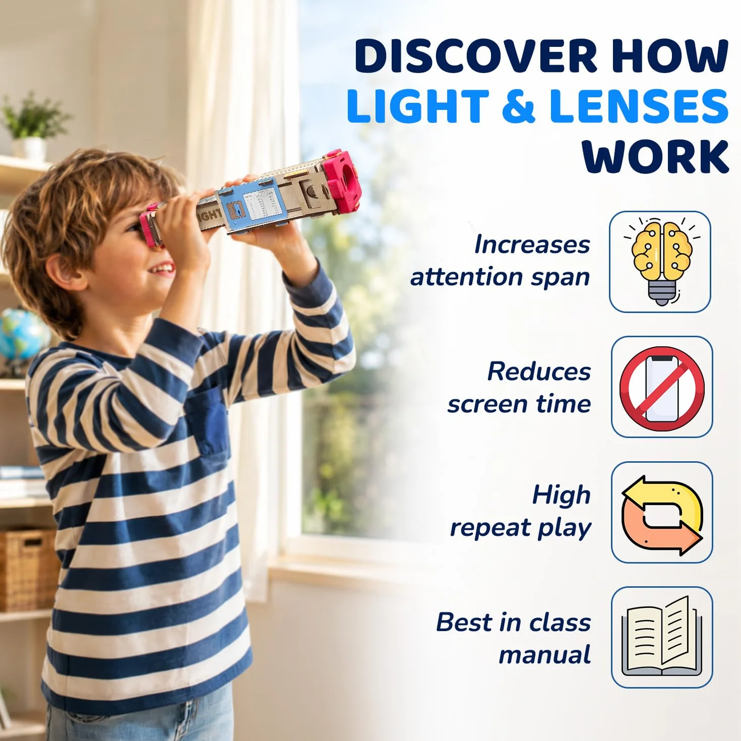 Smartivity Teleskop DIY STEM-Projekte für Kinder im Alter von 8–12–14 Jahren, messen Sie Höhe und Entfernung, perfektes lustiges Geschenk für Kinder im Alter von 8, 10, 12, 14 Jahren alte Jungen und