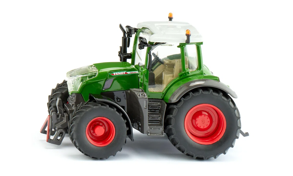 Siku 3293, Fendt 728 Vario, Spielzeug-Traktor, 1:32, Metall/Kunststoff, Grün, Abnehmbare Kabine, Gummierte Reifen