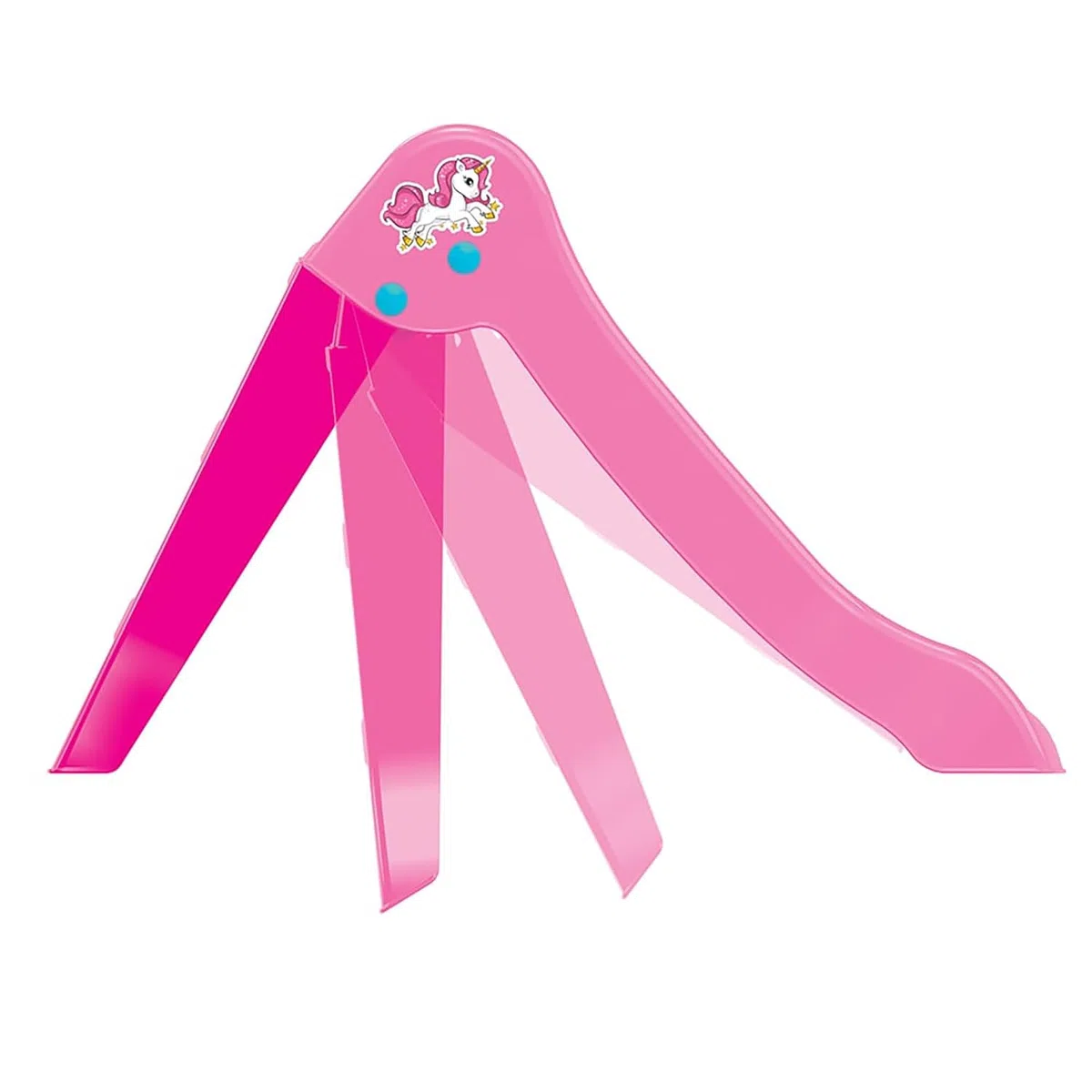Dolu Mein erster Einhorn Garten Faltbare Rutsche, Einhorn Kinder Indoor Outdoor Garten Spielplatz, Geeignet für Kinder im Alter von 2 bis 6 Jahren - Maße H70 x L111 x B47cm - Pink