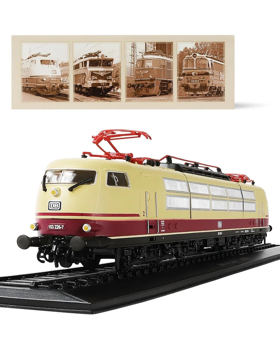 1:87 Skala 1973 BR103 226-7 Plastikspielzeug Zug Modell Zug Set Keine Versammlung erforderlich Geschenk Dekoration für erwachsenes Kind (gelb)