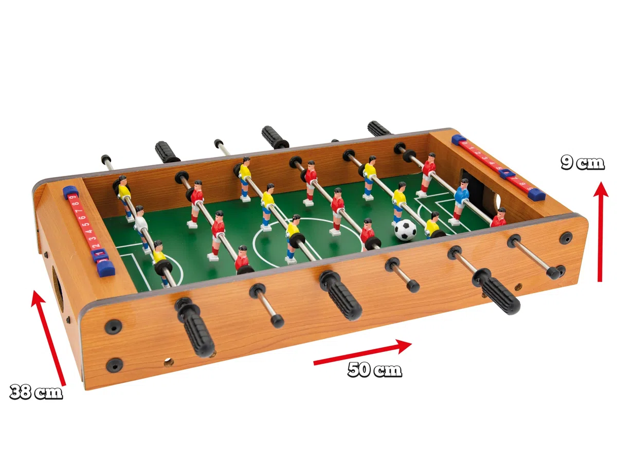 Teorema 68593 - Tischfußball aus Holz - Kompaktes Fußballspiel für Kinder und Erwachsene