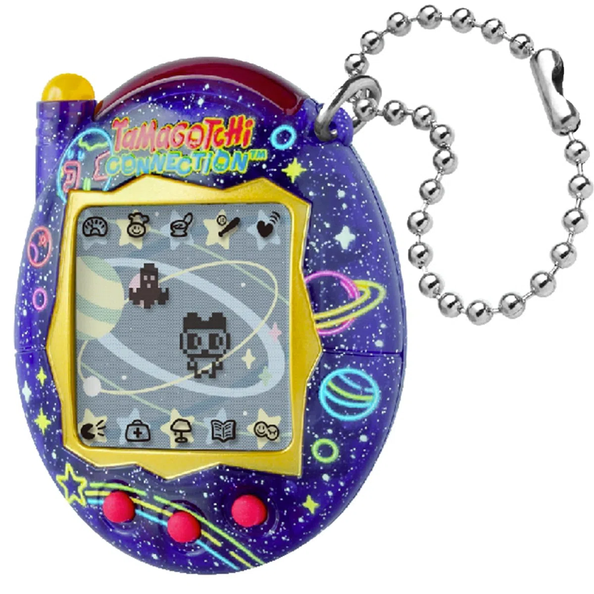 Bandai – Tamagotchi Connection Neon Planet – Interaktives Virtuelles Haustier mit Infrarot-Verbindung – Großes Display auf Deutsch – 50 Freischaltbare Charaktere – Kinderspielzeug ab 6 Jahren – 44028