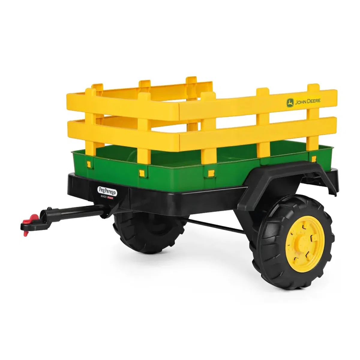 PEG John Deere Dual Force Trailer – Zweirad-Anhänger für Elektro-Traktoren, Große Ladekapazität bis 30 kg, Zubehör für Kinder ab 2 Jahren