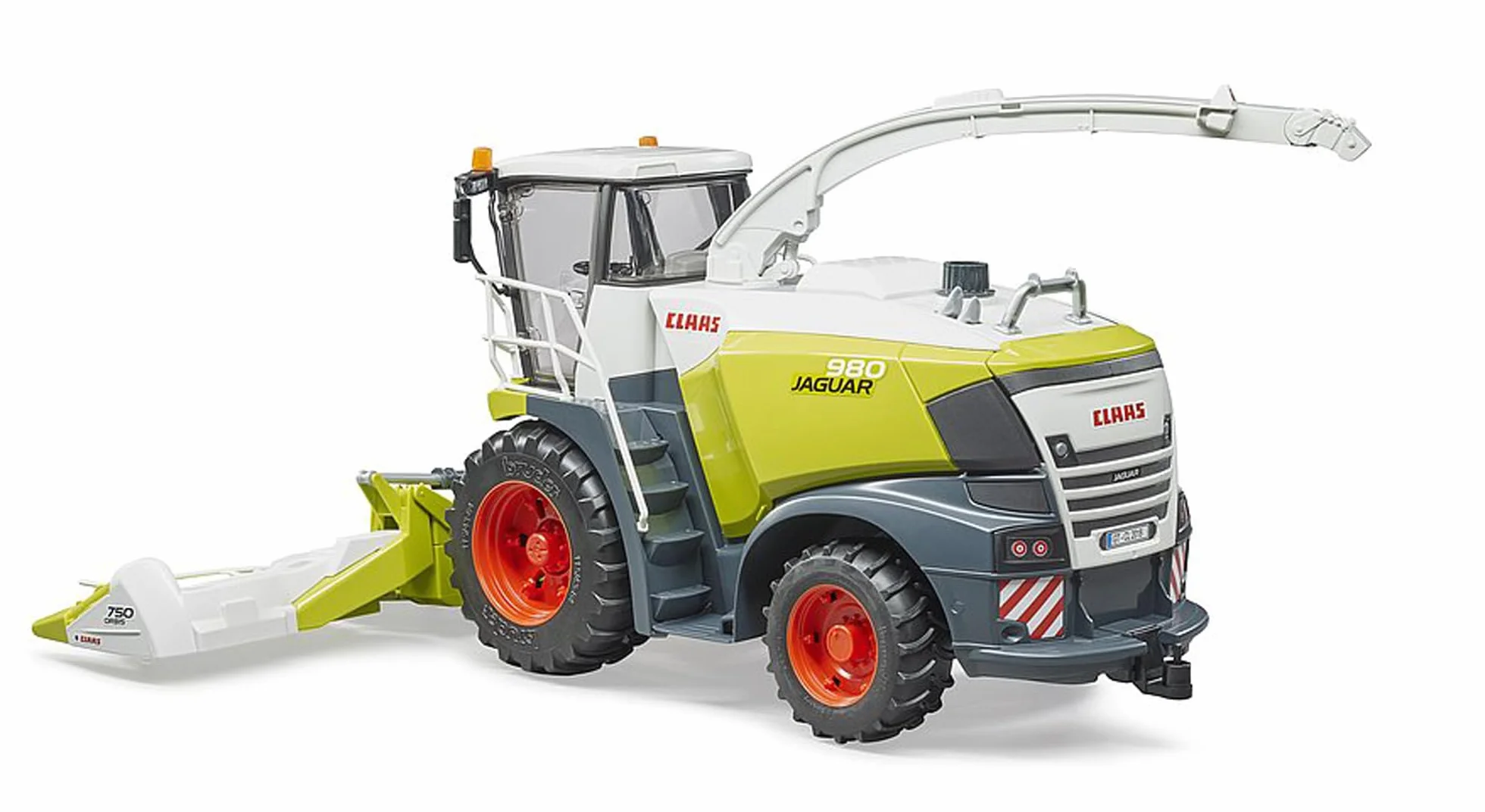 bruder 02134 - Claas Jaguar 980 Feldhäcksler - 1:16 Fahrzeug, Bauernhof, Landwirtschaft, Traktor, Trecker, Schlepper, Bulldog, Erntemaschine, Maisgebiss, Feldarbeit, Spielzeug