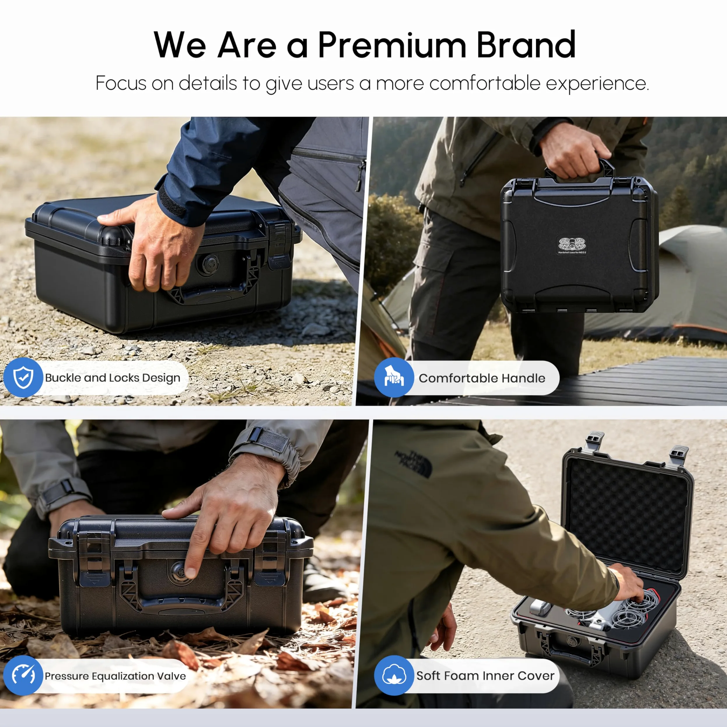 STARTRC Neo 2 Koffer,wasserdichte Hartschalen Tasche für DJI Neo 2 Fly More Combo Zubehör für RC-N Controller [NUR Koffer]