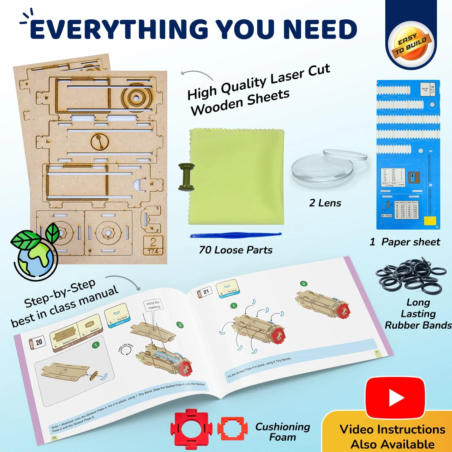 Smartivity Teleskop DIY STEM-Projekte für Kinder im Alter von 8–12–14 Jahren, messen Sie Höhe und Entfernung, perfektes lustiges Geschenk für Kinder im Alter von 8, 10, 12, 14 Jahren alte Jungen und