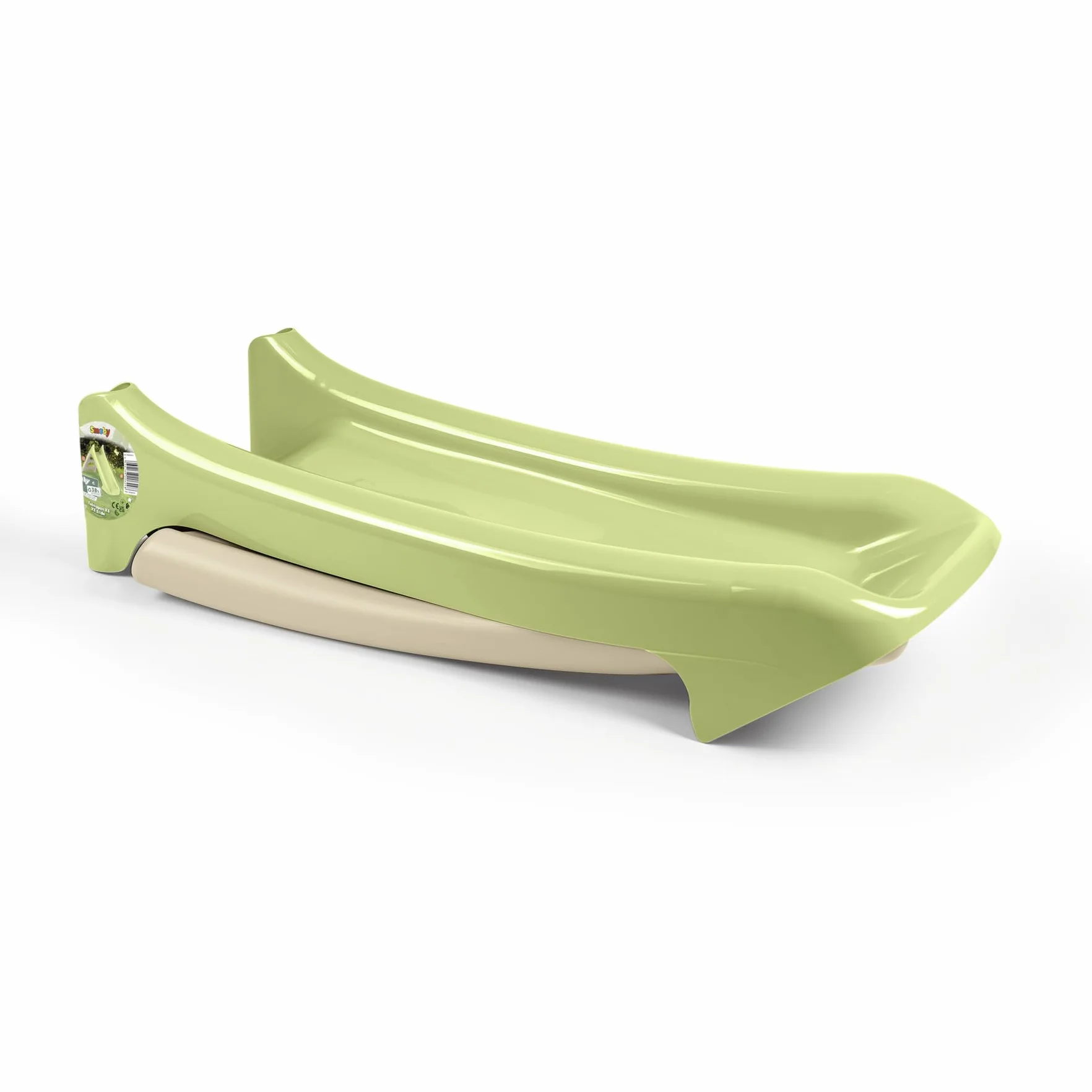 Smoby Life 7600820629 Kinderrutsche XS, beige und grün, Lauffläche 90 cm, rutschfeste Stufen, Wasserfall, kompakt und leicht zu verstauen, geeignet ab 2 Jahren
