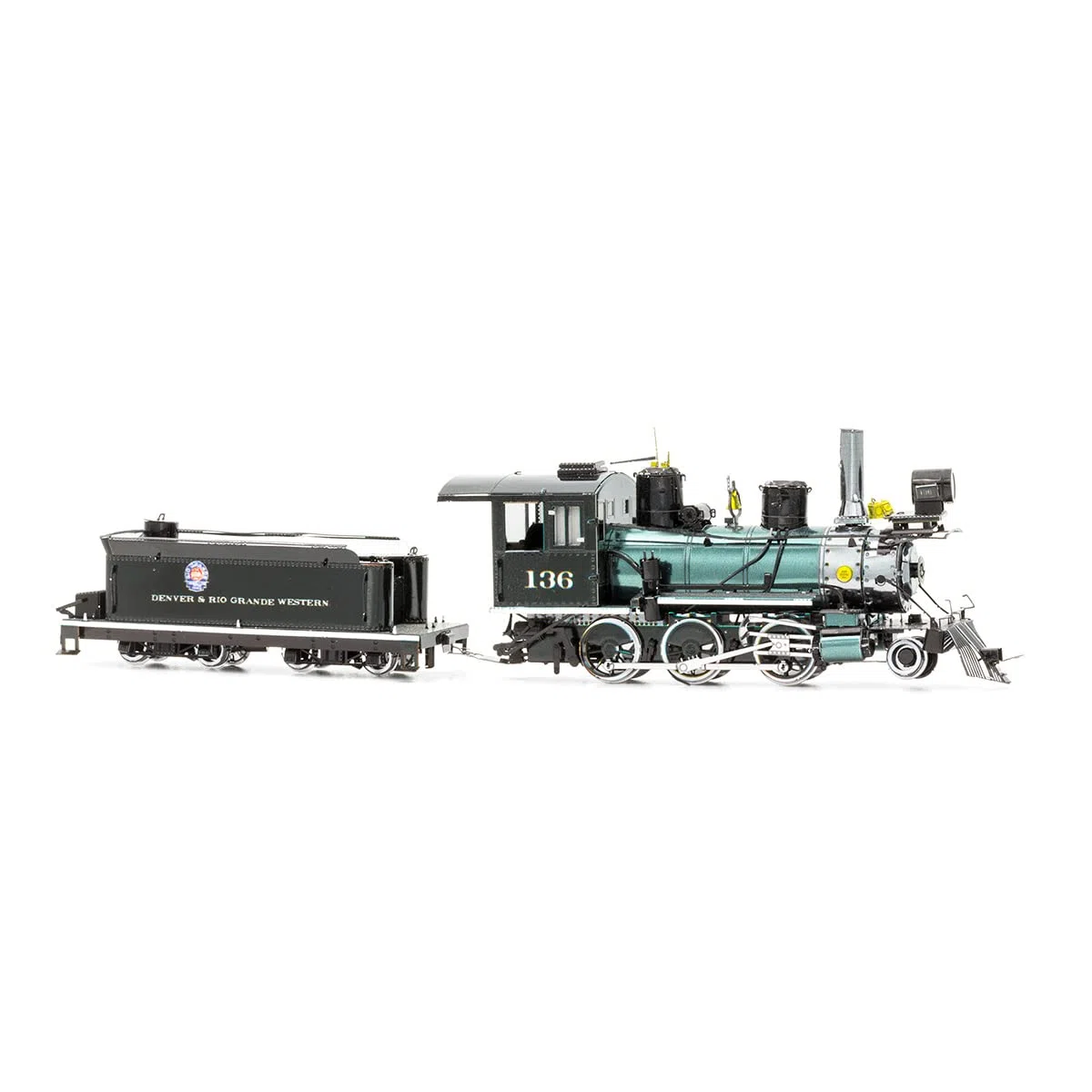 Metal Earth 3D-Puzzle Dampflokomotive 2-6-0, Metallpuzzle, Ferne Westen, Modelle für Erwachsene, herausfordernde Level, 19,5 x 3,5 x 4,8 cm