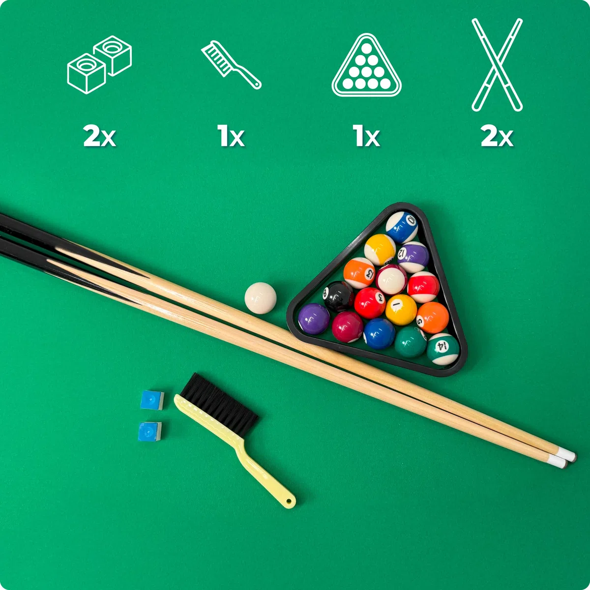 THUNDER SMART 3-in-1 Multifunktionaler Spieltisch 126 cm – Tischfußball, Billard und Airhockey, Stabiler drehbarer Spieletisch mit Zubehör für Kinder und Erwachsene