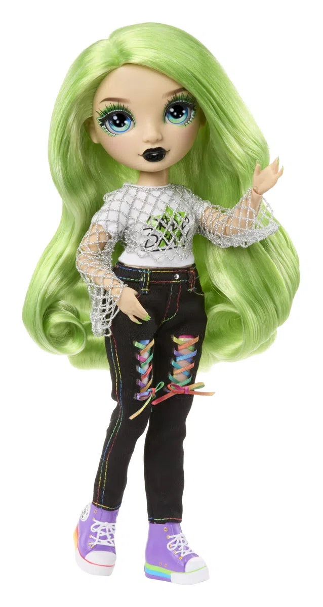 Rainbow High Style Icons Jade – 28 cm Modepuppe mit Langem, Kämmbarem Haar, Zweitem Outfit, Passender Tasche und einem Zweiten Paar Schuhe, Beweglich mit 13 Gelenkpunkten