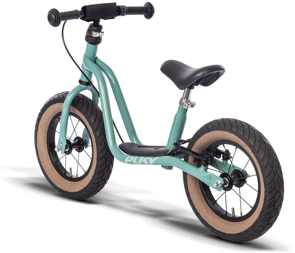 PUKY LR XL BR | Sicheres & stylisches Laufrad für Kinder ab 3 Jahren | Höhenverstellbarer Sattel & Lenker mit Lenkerpolster | Mit großem Trittbrett & V-Brake | Einfaches Auf- und Absteigen | Türkis