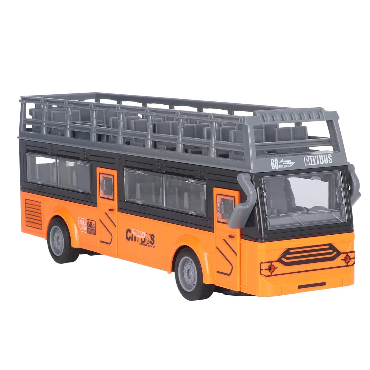 Syrisora RC-Bus, Ferngesteuertes Doppeldecker-Spielzeug mit Antikollisionsdesign und Hydraulischem Hebel, für ab 3 Jahren (QH204 9 Sightseeing-Bus)
