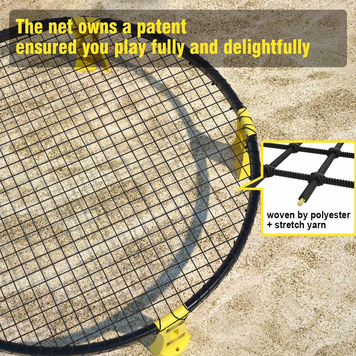 Roundnet Set Enthält Bälle, Netzen, Tasche, Ballpumpe und Regeln – Geeignet zum Spielen am Strand, Rasen, Hof und Park