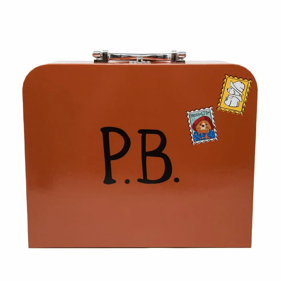 Rainbow Designs Paddington Bärenspielzeug Teeset, 9-teiliges Kinder-Teeset mit Teekanne, Tassen, Untertassen und Zuckerdose, mit kuscheligem Plüschtier, wiederverwendbarem Koffer & Stickerbogen