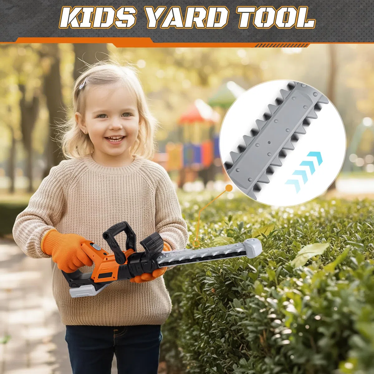Rasenmäher Kinder, Laubbläser Kinder & Kettensäge Kinder - Kinder Gartengeräte ab 3 Jahre, Garten Outdoor Spielzeug, Vorspiel-Spielzeug für Innen- & Außengebäude für Jungen Mädchen, Kids Tool Set