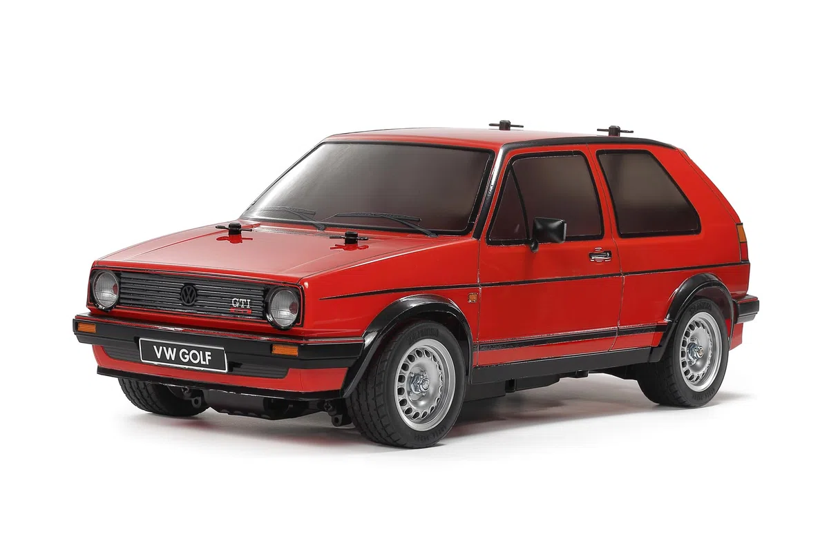 Tamiya 58748 1:10 RC VW Golf II GTI 16V MB-01 - ferngesteuertes Auto, Fahrzeug, Modellbau, Zusammenbauen, Hobby, RC Bausatz, unlackiert, Mehrfach