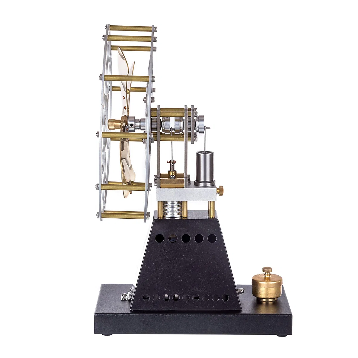 CreativeBlocker Stirlingmotor Model Erwachsen- Ventilator Metall Stirlingmotor Funktionsfähig mit Alkohollampen, Dampfmaschine Modell, Experimentierkasten Wissenschaft Geschenk