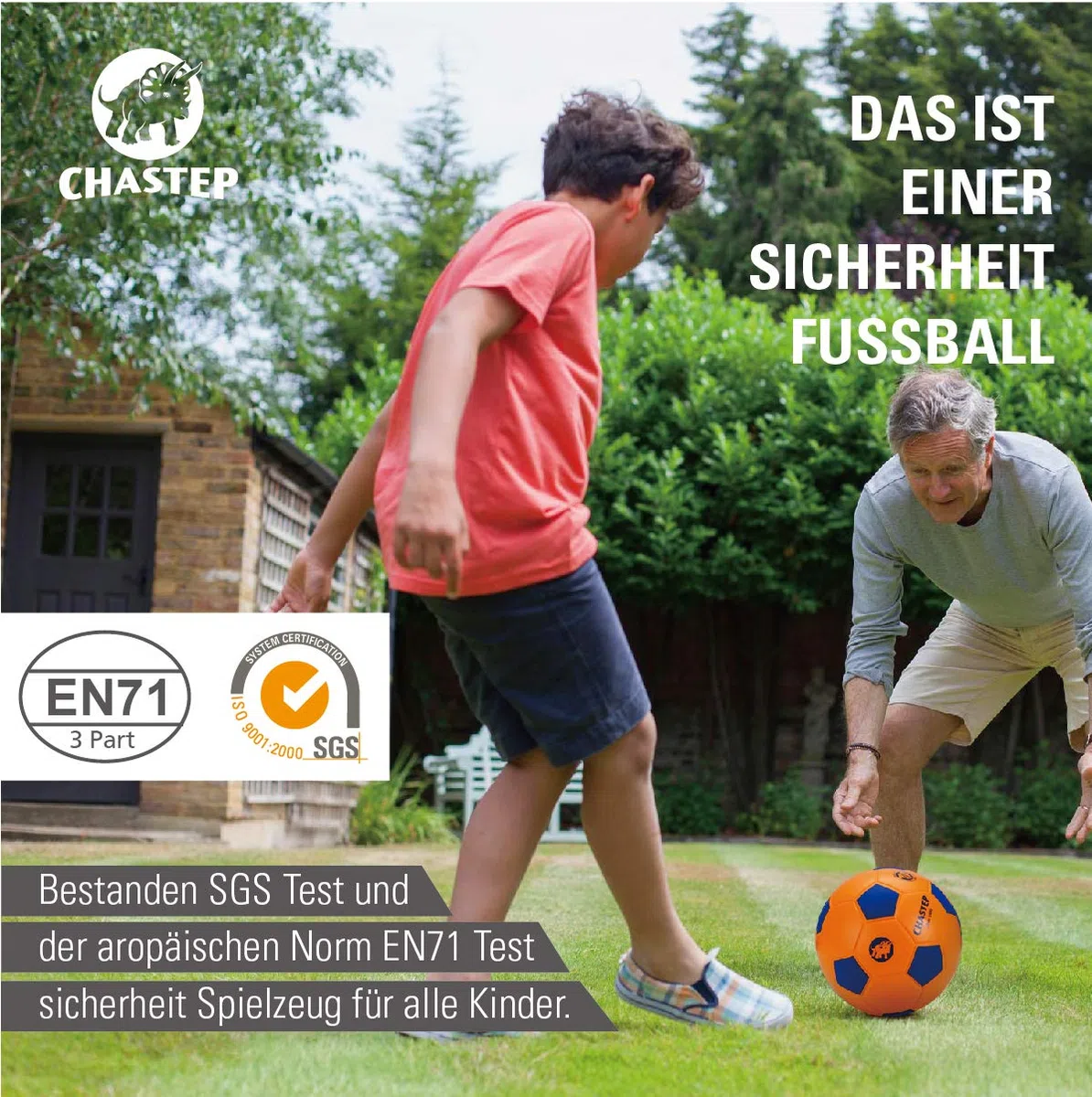 8" Foam Soccer Ball Schaumstoffball Perfekt für Kinder oder Anfänger. Spielen und trainieren Sie Soft Kick & Safe (Orange/Blau)