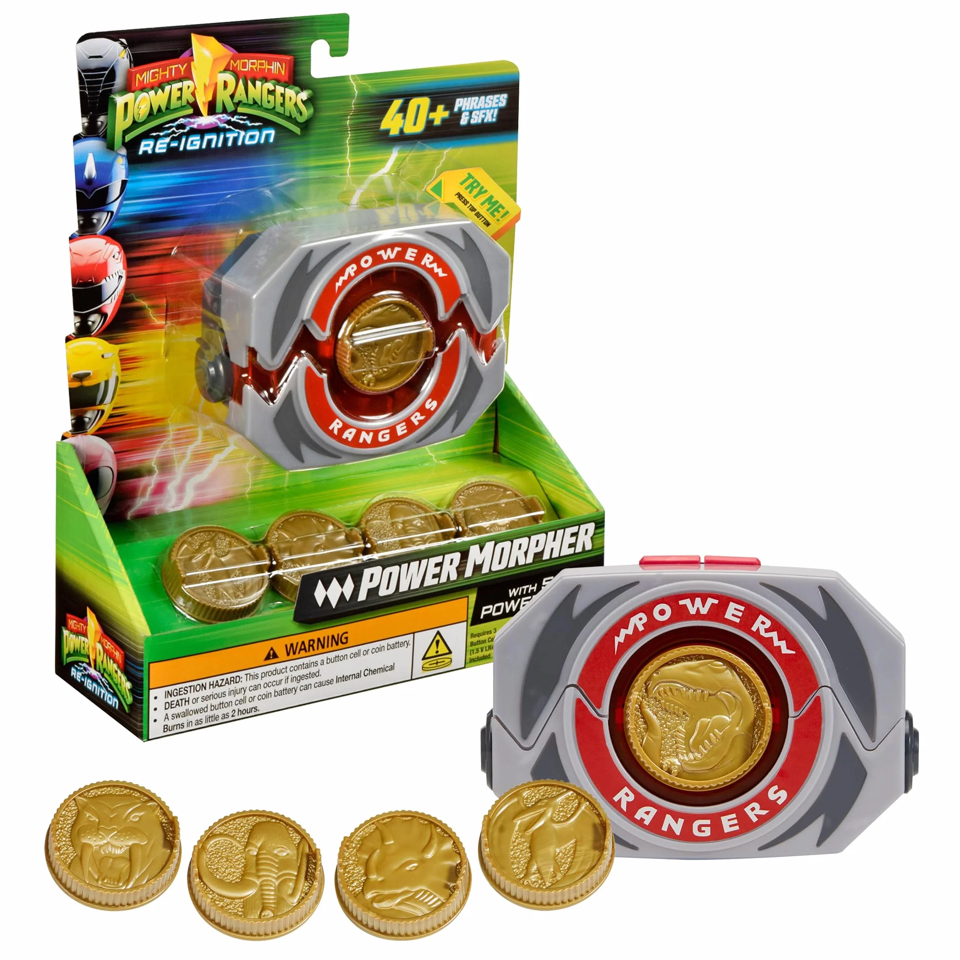 Power Rangers, Power Morpher, elektronisch, Sound- und Lichtfunktionen, inklusive Zubehör, für Kinder ab 4 Jahren, PWG02