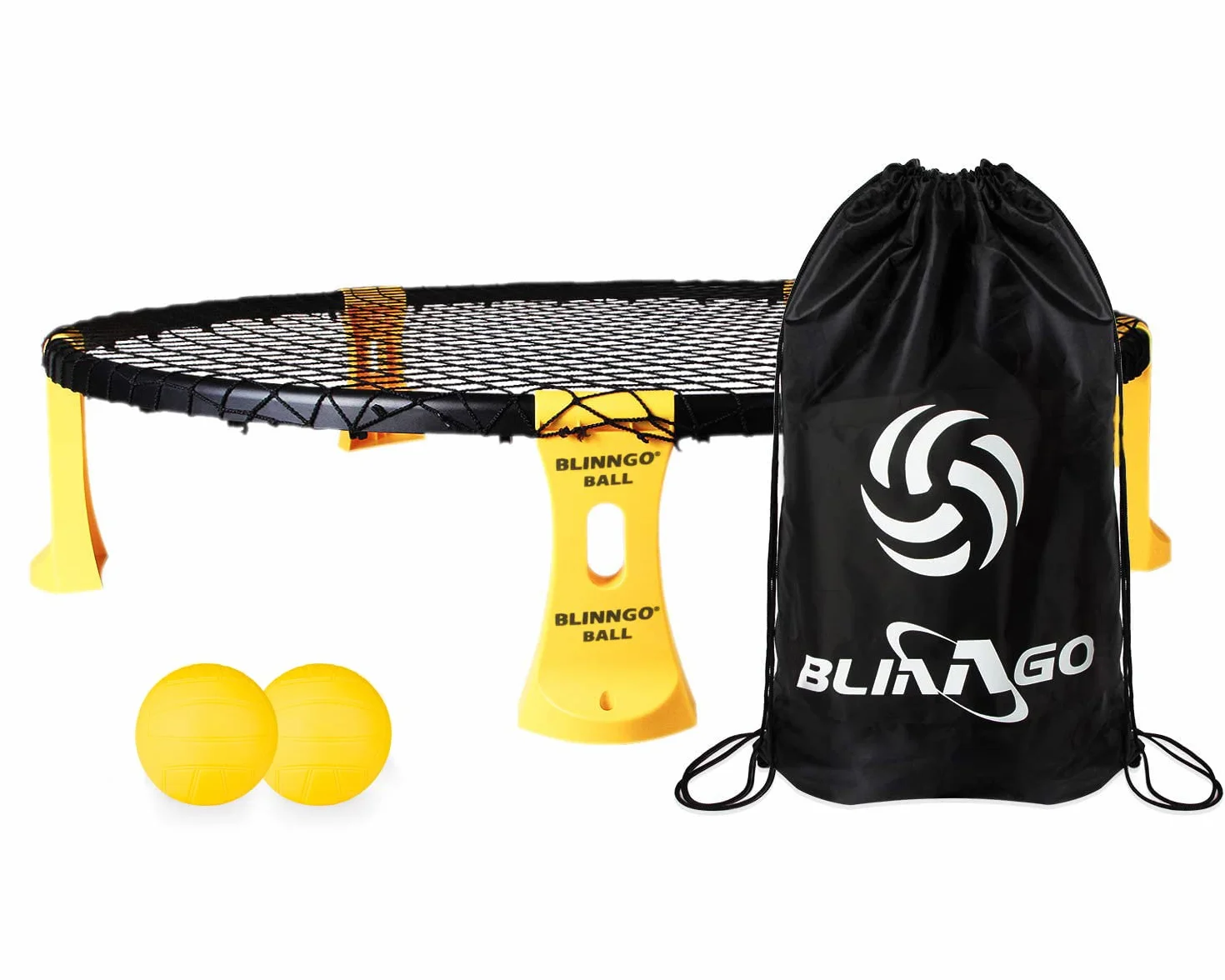 Roundnet Set Enthält Bälle, Netzen, Tasche, Ballpumpe und Regeln – Geeignet zum Spielen am Strand, Rasen, Hof und Park