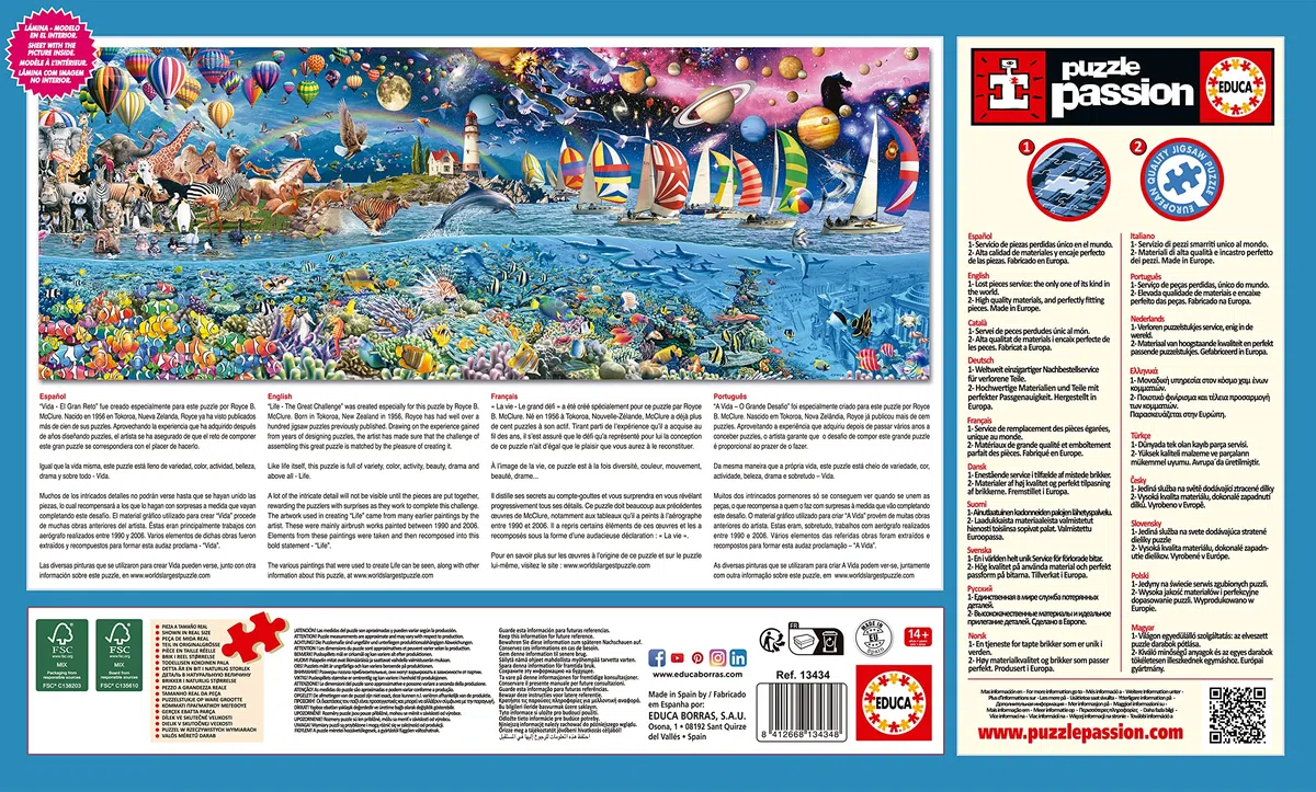 Educa - Puzzle 24000 Teile für Erwachsene | Das große Leben, Inklusive Ersatzteilservice, Solange der Vorrat reicht. Royce B. Mcclure. Puzzle für Erwachsene ab 14 Jahren (13434)