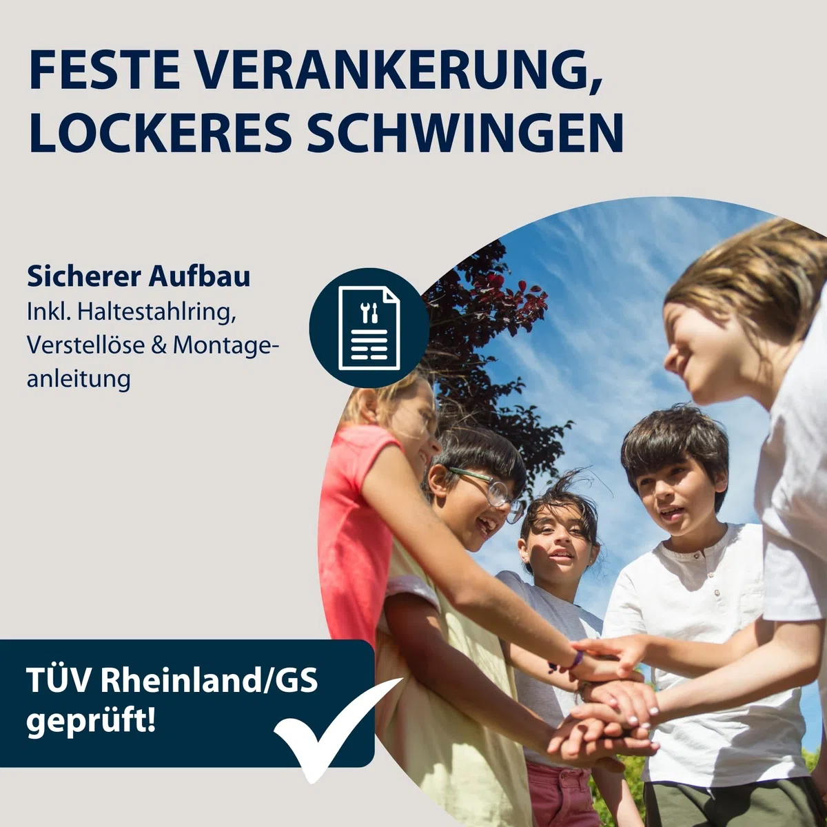 HUDORA Brettschaukel in Schwarz - Outdoor Kinder-Schaukelsitz aus Gummi - TÜV Rheinland/GS geprüfte Kinderschaukel mit höhenverstellbaren Seilen - Schaukelbrett für Kinder & Erwachsene bis 100 kg