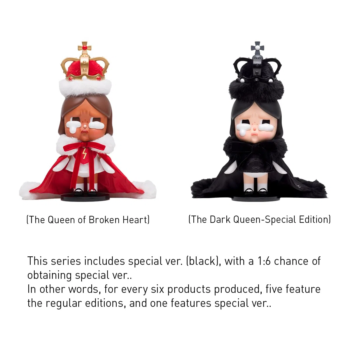 POP MART MEGA Crybaby 400% The Queen of Broken Heart Figures Anime Actionfiguren Sammelfiguren Sammler Kunstspielzeug Spielzeug Figuren Geschenk 1PC