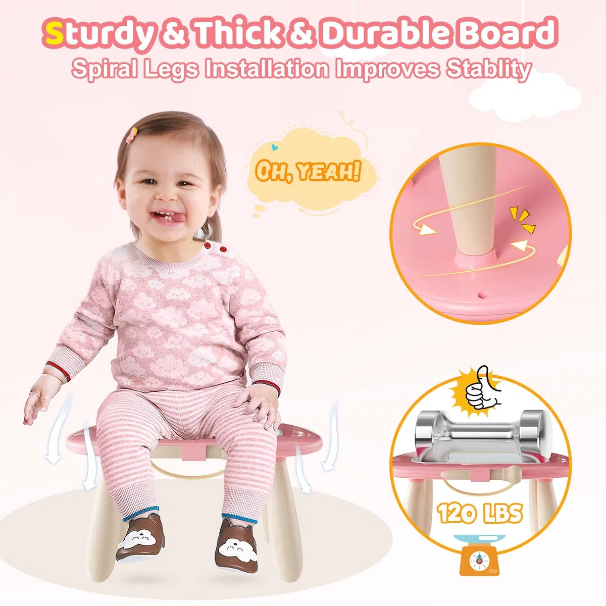 Kikidex Magnetisches Zeichenbrett, Kleinkind-Mädchen-Spielzeug für 1–2 Jahre, Doodle Board Pad Lern- und Lernspielzeug für 1 2 3 Jahre alte Babys, Kinder, Geburtstagsgeschenk (Rosa)