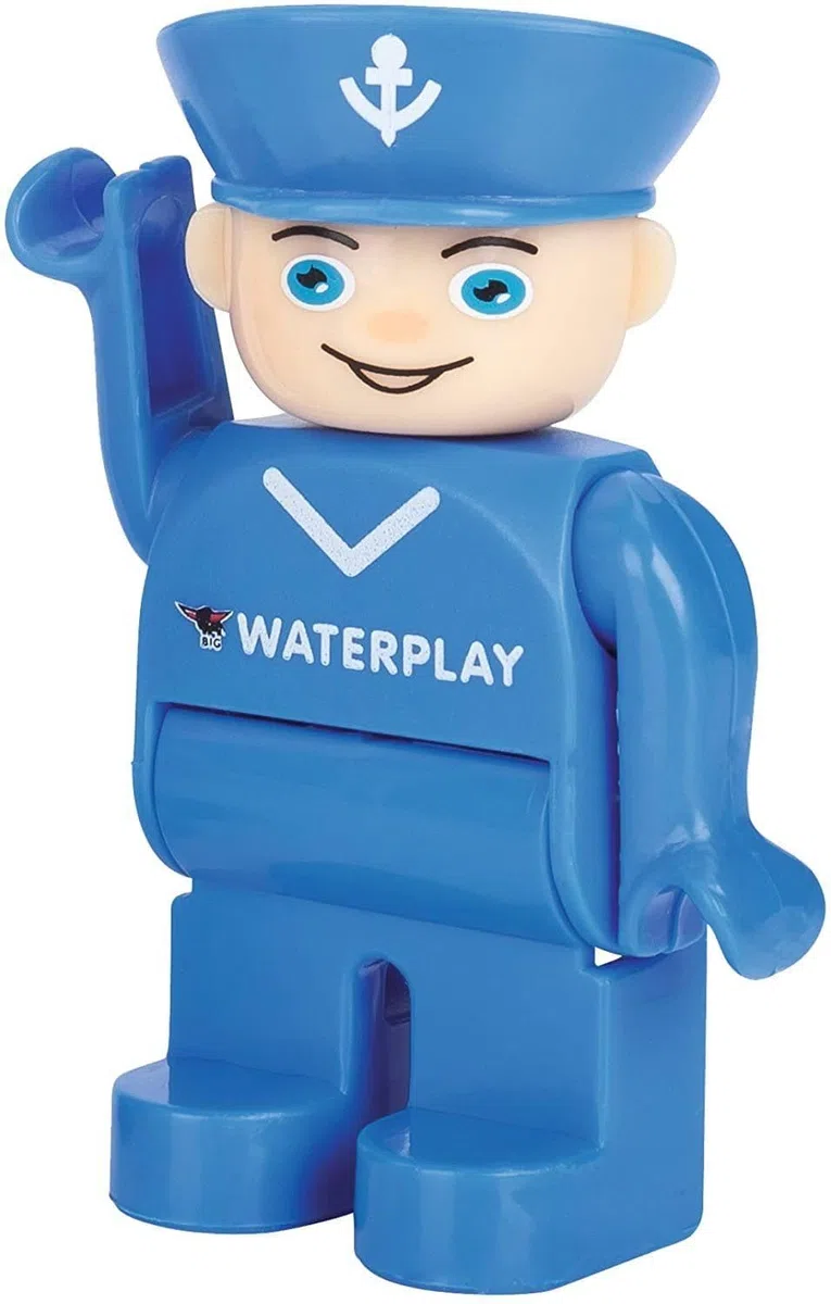 Big - Waterplay Rotterdam - Wasserbahn blau, 89 x 51,5 x 9,5cm große Bahn, inklusive 1 Boot und 1 Männchen, Abnehmbarer Strömungserzeuger, ab 3 Jahren