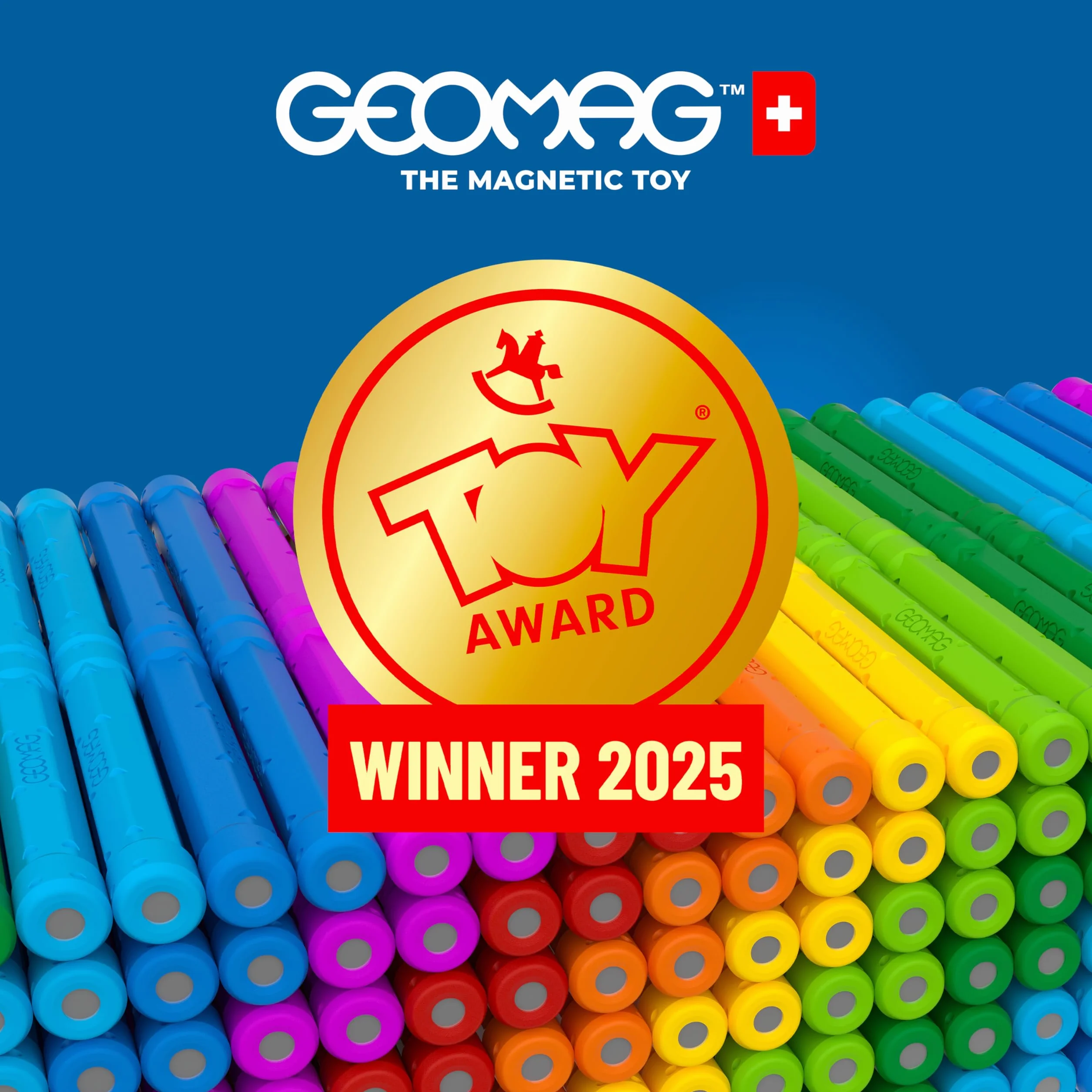 Geomag Classic Color 91 Stück Magnetisches Spielzeug für Kinder, Geschenk für Jungen und Mädchen im Alter von 5 6 7 8 9 10 11 12 13 Jahren, magnetische Konstruktionen, Kinderspielzeug