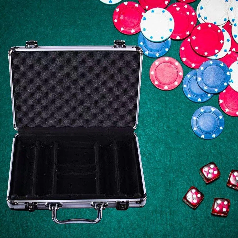 Leeres Pokerchip-etui Schloss, Kartenbox Zum Spielen Von Spielen, Pokerchip-Schutz, Aufbewahrungsbehälter Griff