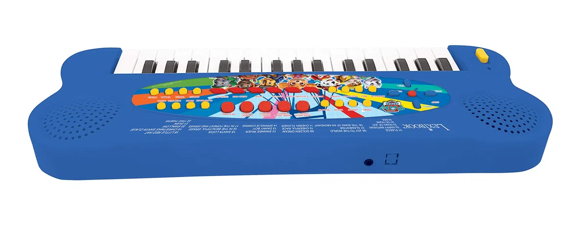 Lexibook, Paw Patrol, Elektronisches Keyboard mit Mikrofon, 32-Tasten-Klavier, Mikrofon zum Singen, 22 Demo-Songs, batteriebetrieben, blau/rot, K703PA